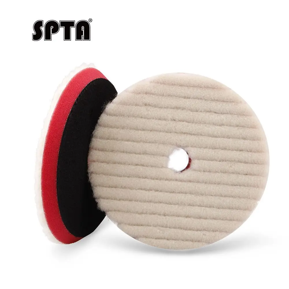 

(Один ) SPTA 1 шт. 3 дюйма (80 мм)/5 дюймов 125 мм)/6 дюймов (150 мм) полировальная японская шерстяная подушечка для полировки автомобиля, детализация, удаление царапин