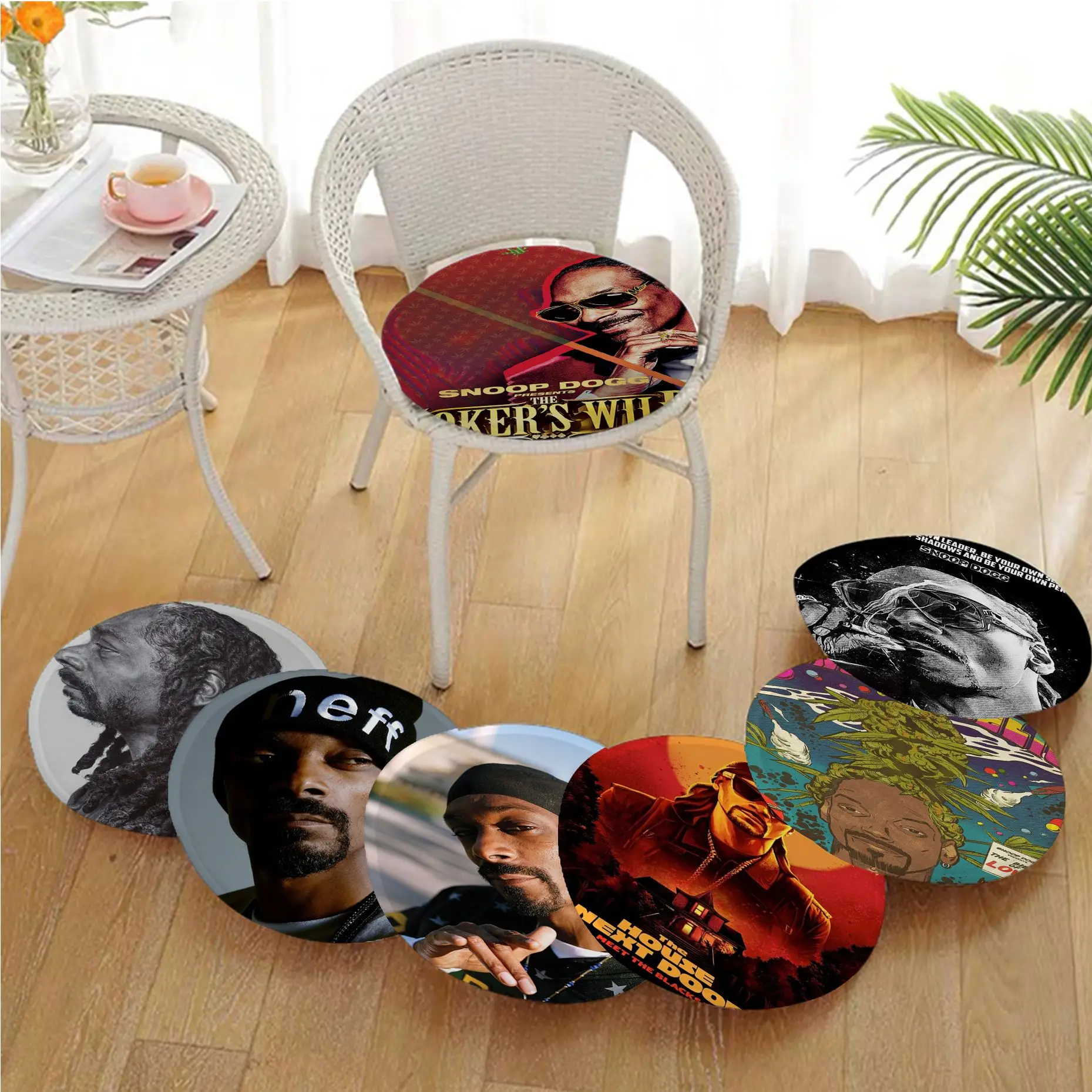 Snoop Dogg Tie Rope Seat Pad Household Cushion Soft Plush Chair Mat Winter Office Bar Cushions Home Decor