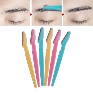 6pcs/set Women Eyebrow Trimmers Blades Hair Remover Shaver Face Eyebrow Razor Epilator Portable Make