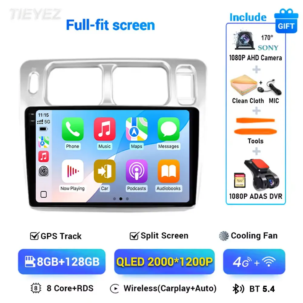 

Android 15 для Mitsubishi Pajero iO Pinin 1998-2007 Carplay Автомобильный радиоприемник Мультимедийный плеер GPS-навигация Авто 4G WIFI BT