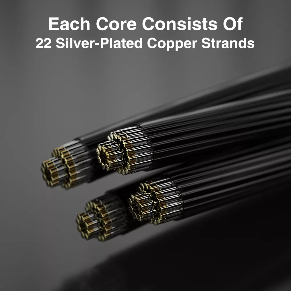 

2023 TRN T2 s 16 Core Silver Plated HIFI Upgrade Cable 3.5mm Plug 0.75MM Connector For TRN VX M10 BA5 ST1 KZ ZSX ZS10 PRO ZAX CC