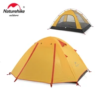 naturehike tent p series tent 2 4 person family park tent ultralight travel camping tent double layer tent anti uv 3 season tent