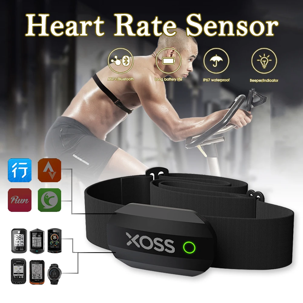

Chest Strap Heart Rate Sensor Bike ANT Monitor Bluetooth ANT+ Wireless Health Fitness Smart Bicycle Heart Rate Fitness Tracker