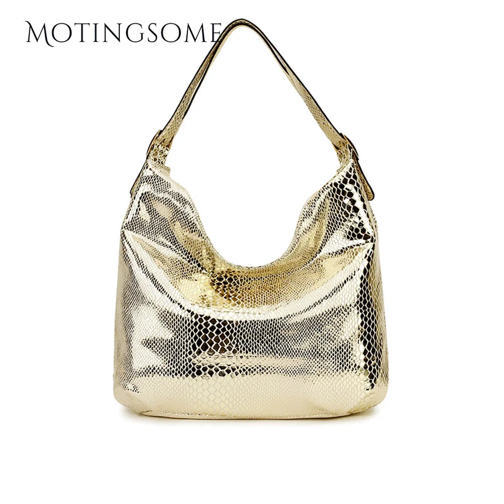 

MS Soft Suede Leather Women Hobos Bag Luxury Shiny Snake Skin Embossed Large Capacity Shoulder Handbag Sac A Mian New In 2023