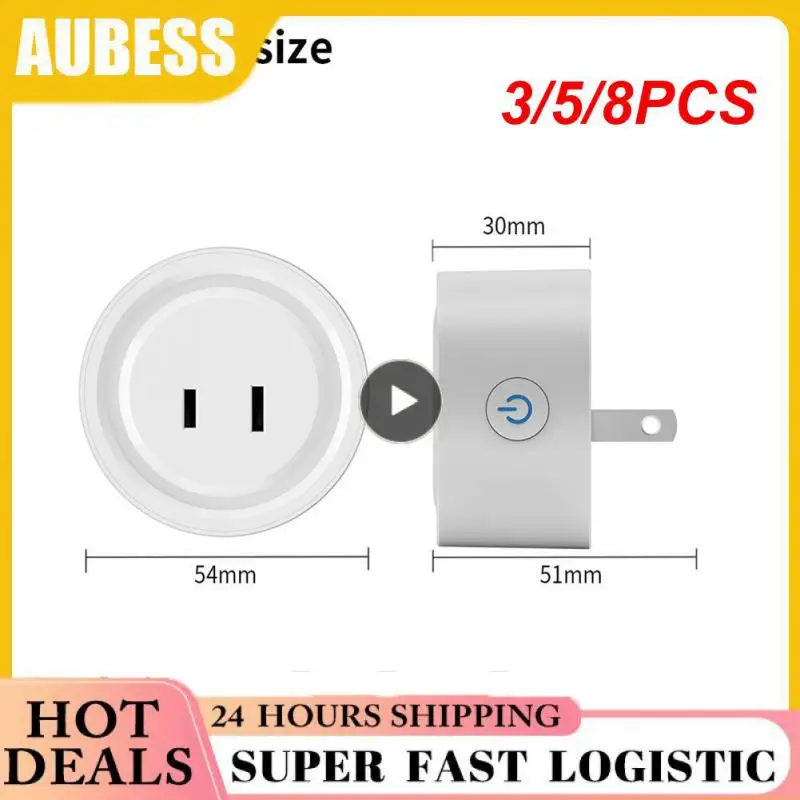 

3/5/8PCS Smart Home Smart Socket 10a Smart Life Wifi Plug Voice Control Remote Control Jp Outlet Support Alexa Google Home