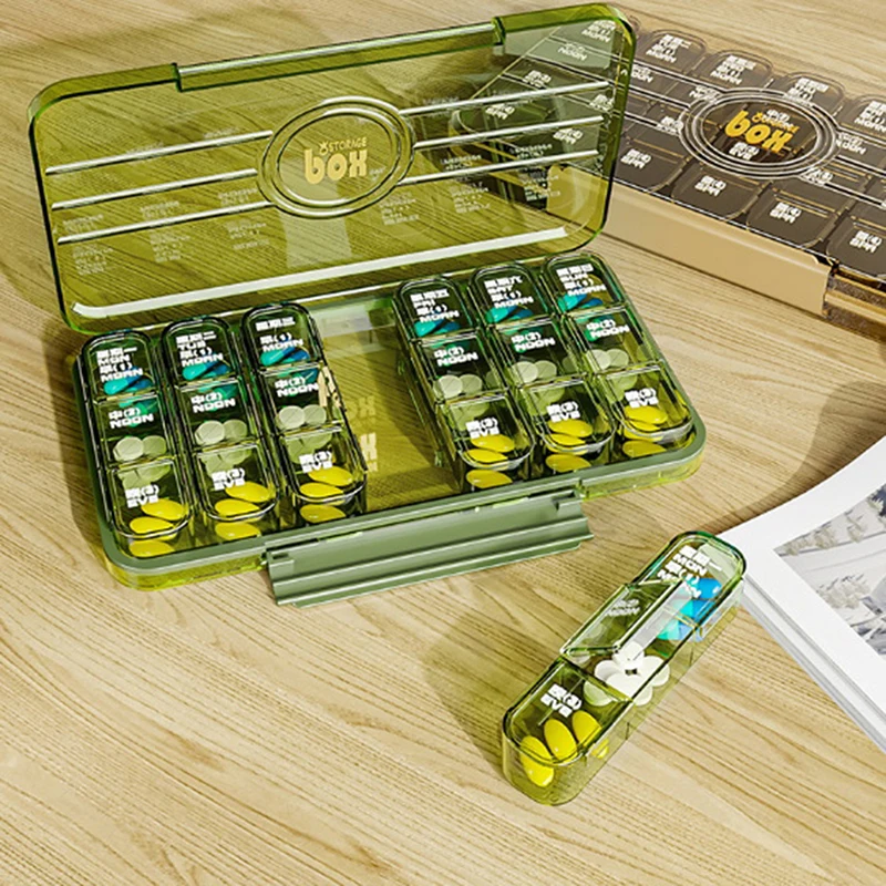 

1 шт., органайзер для таблеток, 7 дней, 3 цвета