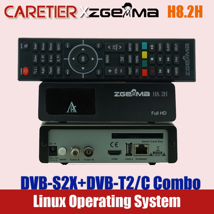 

ZGEMMA H8.2H Satellite Receiver Linux Enigma2 Receptor DVB-S2X+DVB-T2/C H2.65 1080P HD Smart Digital TV Decoder