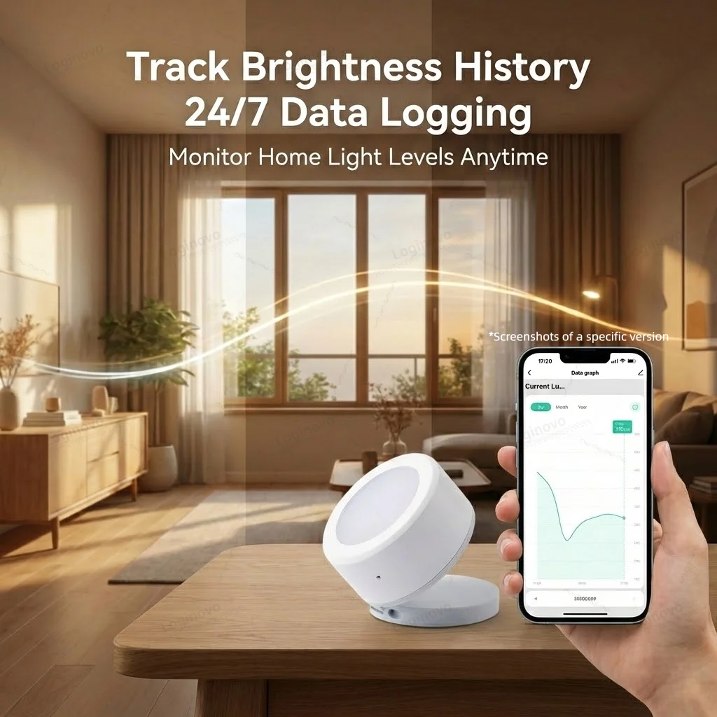 Фото Датчик освещенности ZigBee: измеритель яркости, детектор освещения (LUX), отслеживание уровня освещения, домашняя автоматизация с поддержкой Smart Life, TUYA, Z2M. №5