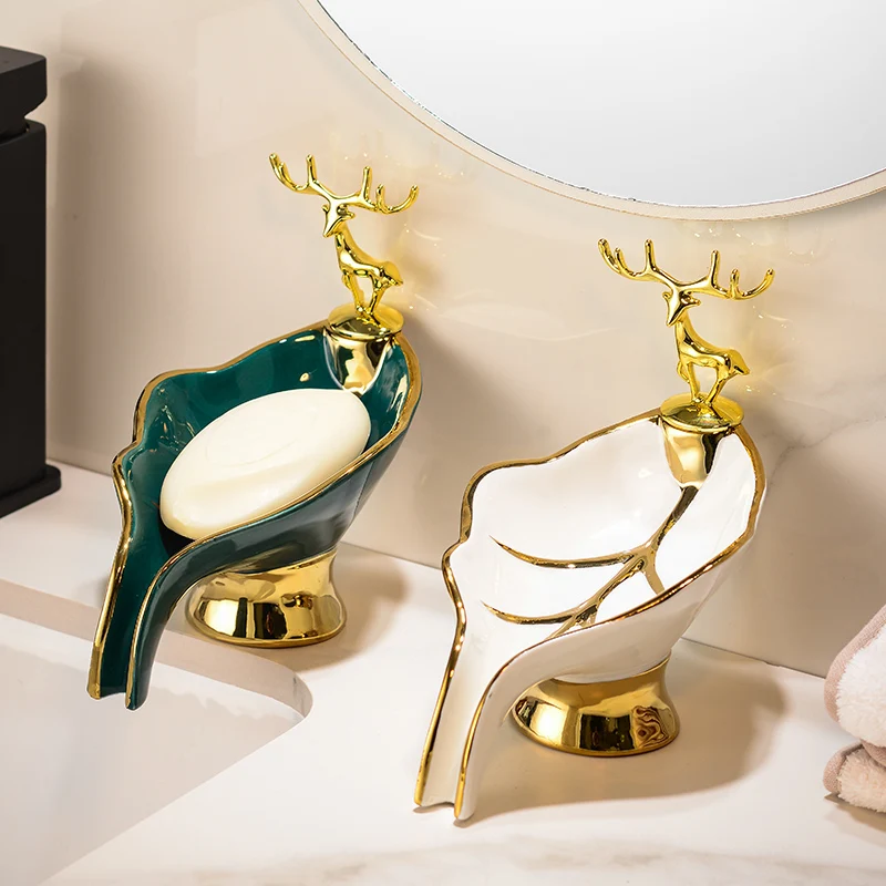 

Недорогой роскошный стильный ящик для мыла, стеллаж для хранения ванной комнаты без отверстий, искусственная стена для мыла, домашняя Высок...