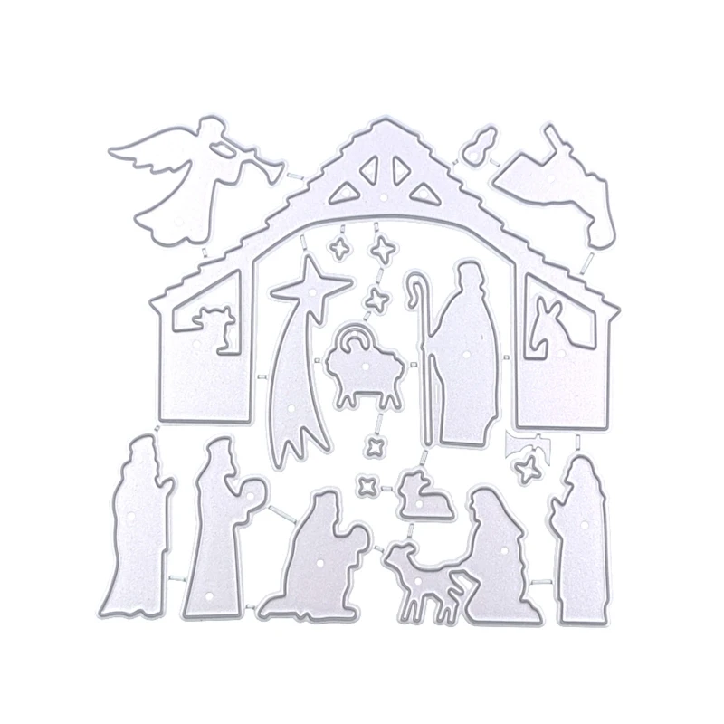 

1 Set Nativity Scene Metal Cutting Dies Stencil DIY Scrapbooking Embossing Tool Die Cuts Christmas Paper Card Template