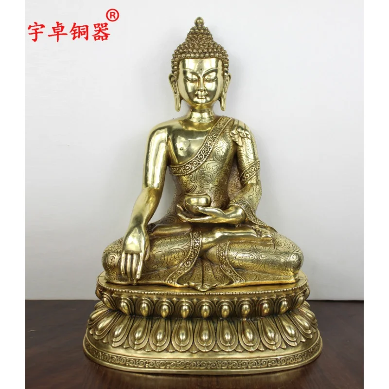 

Yuzhuo Bronze Ware Pure Copper Buddha Statue Brass Amitabha Buddha Crafts Ornaments