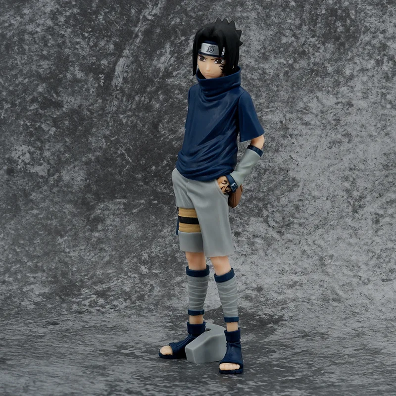 

24CM Naruto Shppuden Anime Figurines GK Uchiha Sasuke Action Figure Model Childhood Statue Collectible Toys For Children Figma
