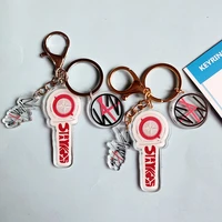 kpop stray kids acrylic double sided keychains charity light pendants bag decoration accessories cosplay gifts fan collection