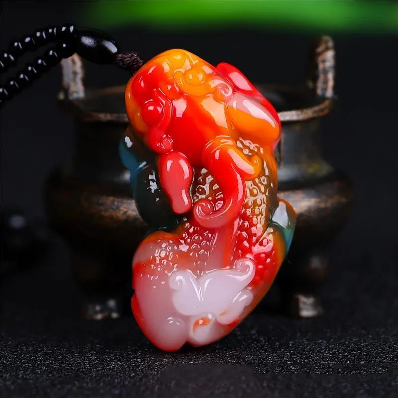 

Xinjiang Hetian Jade Colorful Jade Pendants for Men and Women Lucky Transfer Pendant Color Random Delivery