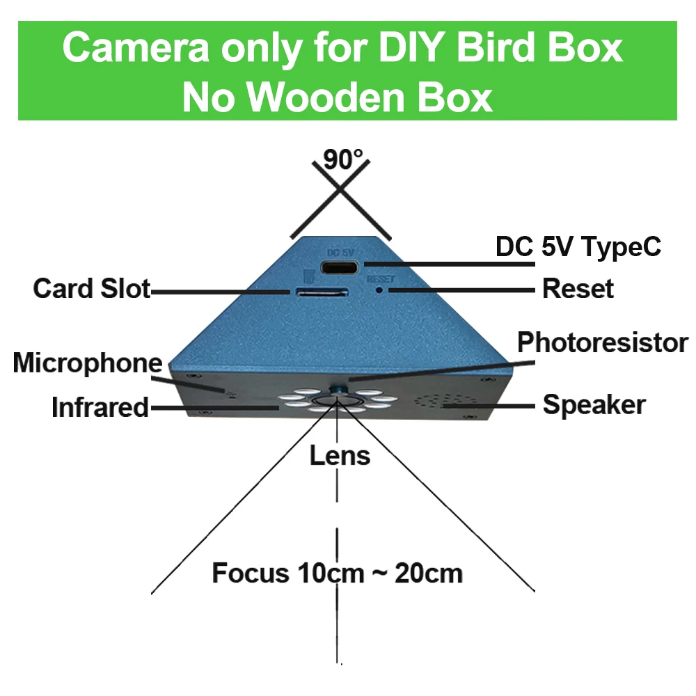 Smart Tuya Bird House 4-мегапиксельная HD Wi-Fi камера Беспроводная Birdbox с ночным видением Запись видео SD-карты Воспроизведение в реальном времени DIY Подарок