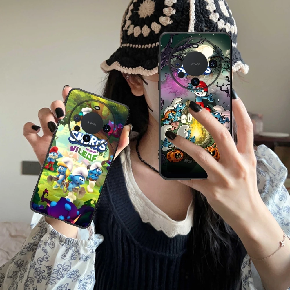 Smurfs Smurfette Smart Чехол для мобильного телефона Huawei Mate 60 50 40 30 20 10 Pro Plus Lite E 5G Черный