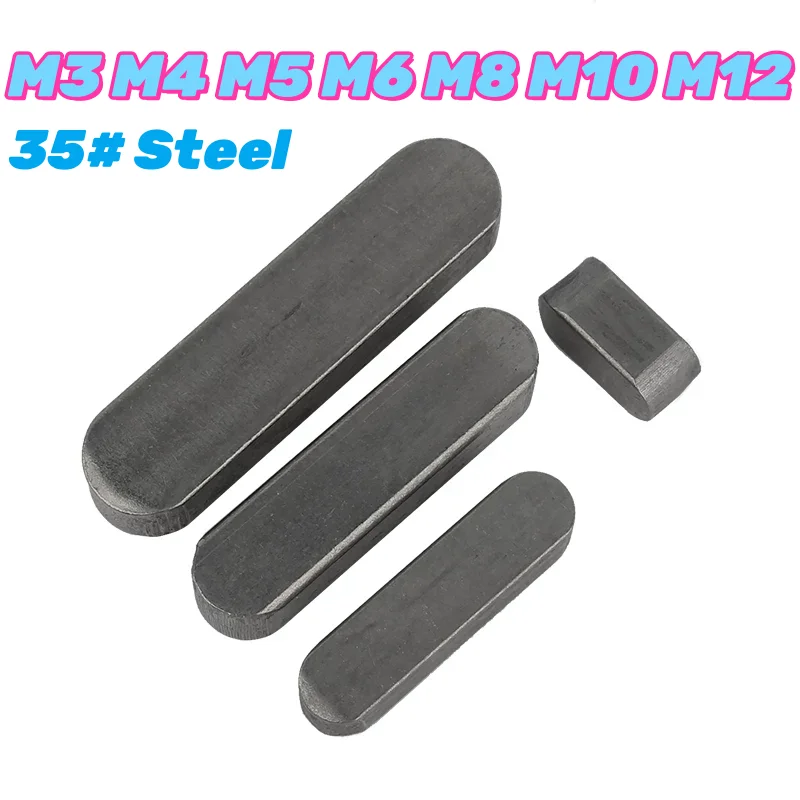 Фото M3 M4 M5 M6 M8 M10 M12 35 #   Стальной круглый шпонковый ключ для приводного вала GB1096 №1