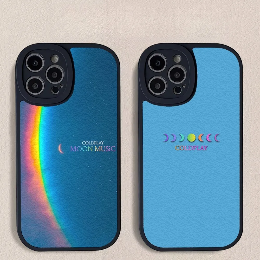 Чехол для телефона Moon Music C-Coldplay iPhone 15 14 13 12 11 Pro MAX Plus защитная кожаная мягкая задняя