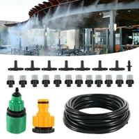 20m garden micro drip irrigation kit adjustable nozzle automatic watering kits tools diy irrigation system plastic