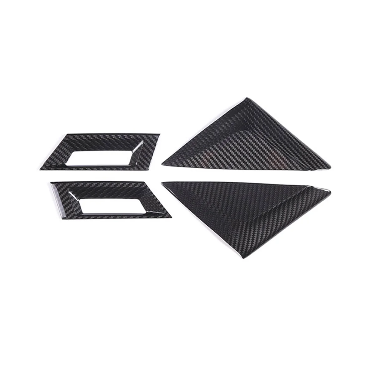 

For /Quattroporte 2014-2022 Carbon Fiber Car A-Pillar Horn Cover Trim Sticker Decorative Accessories