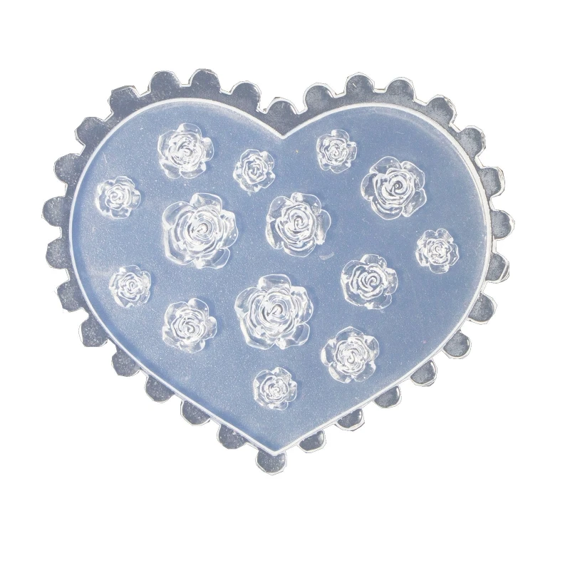 

3D Rose Flower Nail Art Decorations Epoxy Resin Mold Nail Ornaments Silicone Mould DIY Crafts Jewelry Casting Tool