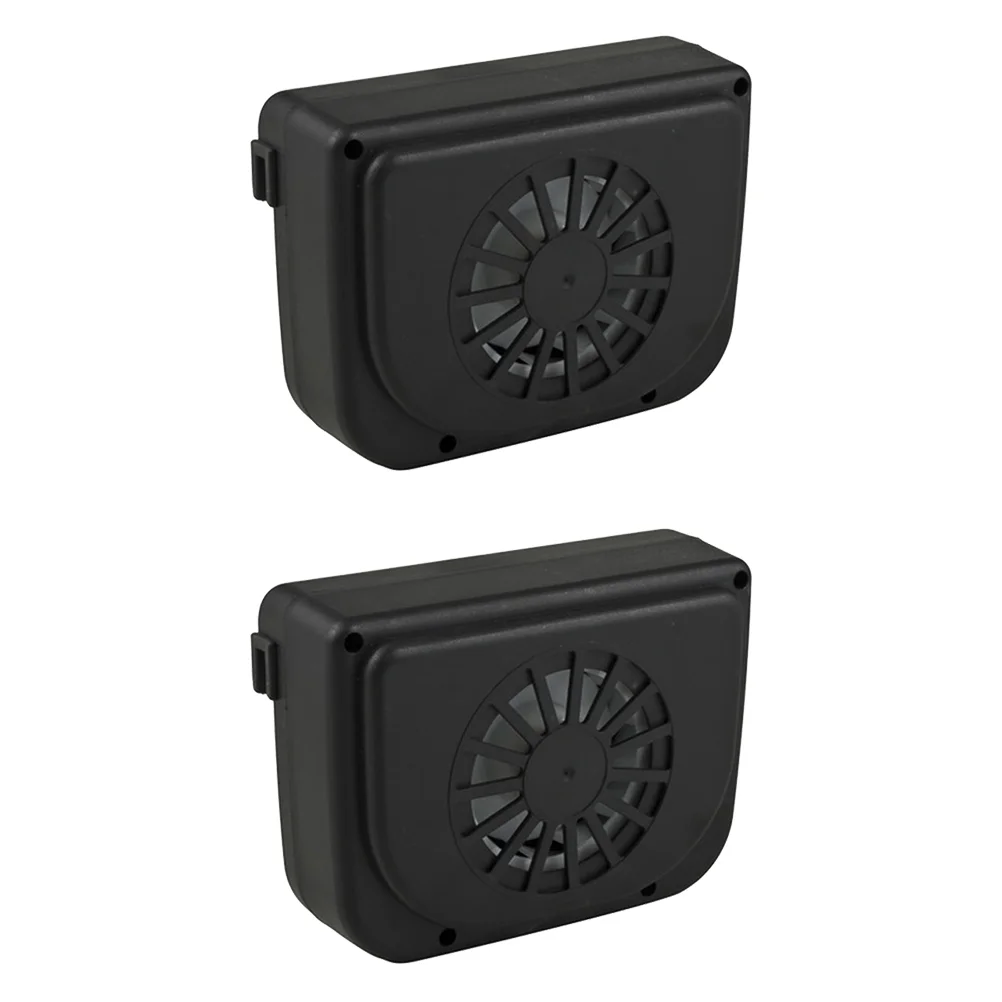 

2 Pcs Solar Auto Ventilation Fan Desk Fans Electric Automotive Cooling Car USB Desktop Exhaust