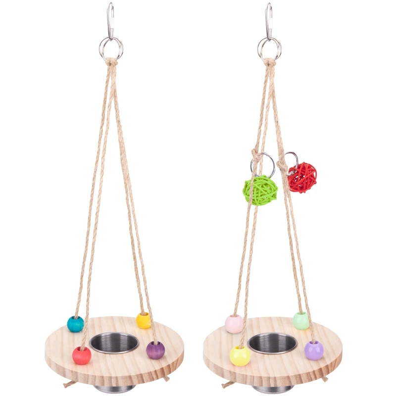 

Parrot Feeder with Food Water Bowl & Platform Garden Bird Feeder for Lovebirds