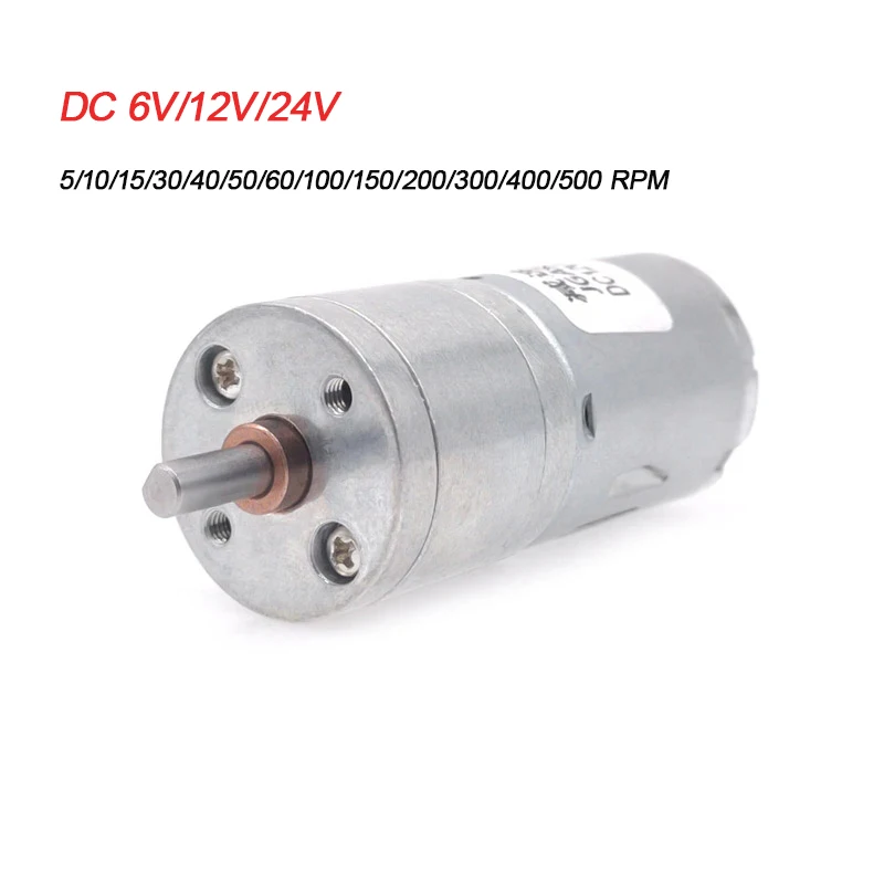 

JGA25-370 Geared motor DC motor 6V 12V 24V electric gear motor high torque 5/10/15/30/60/100/150/200/300/400/500/1000/1200 rpm