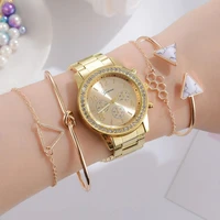 5 pcs watches set luxury diamond rhinestone quartz watch women fashion wristwatches ladies for girl clock relogio feminino