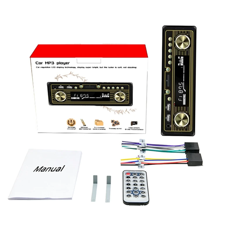 

Autoradio Retro One Din Car Radio Car Audio Bluetooth MP3 Player Bluetooth Cellphone Handfree USB/TF Car Stereo Radio