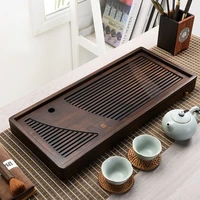 drainage water storage tray rectangular bamboo vintage living room tea tray drainer table bandeja bambu kung fu tea set ob50cp