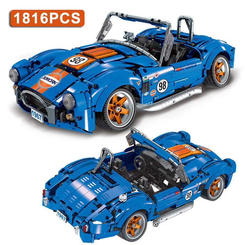 

Technical Expert 1816Pcs Cobra Racing Sport Car Model Building Blocks City Speed Vehicle Kid Adult Gift Supercar Bricks MOC Toys