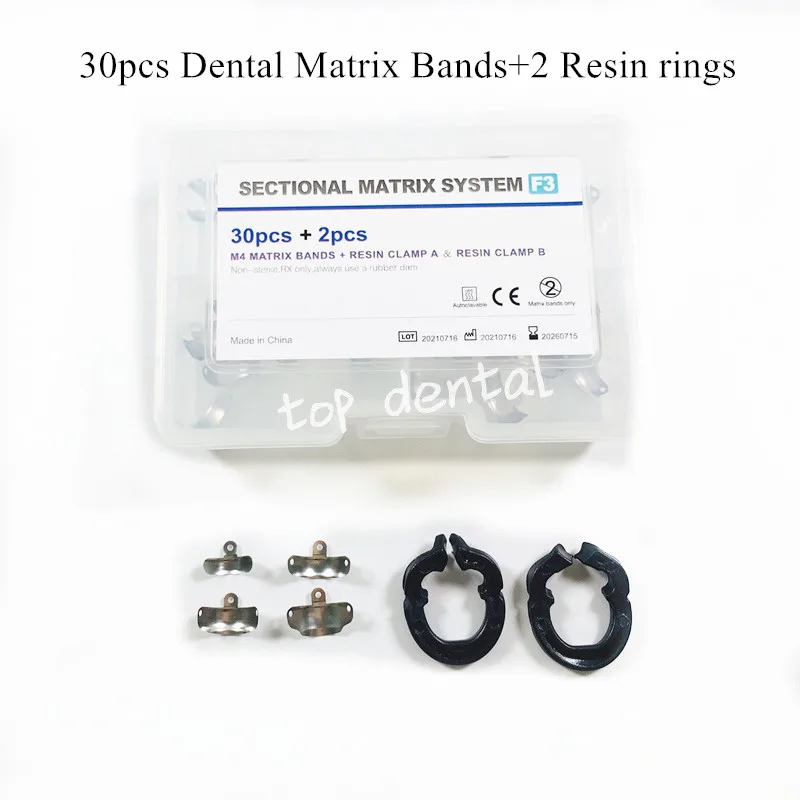 

5Boxes Dental Sectional Matrix Contoured Matrice Triodent Style Clip Ring Matrices