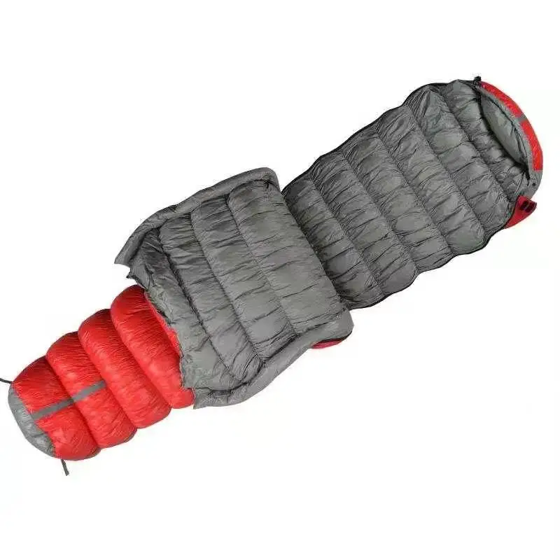 Ультралегкий туристический спальный мешок 225*90 см, 1500 г/1800 г, белый гусиный пух, спальный мешок для отдыха на открытом воздухе, походов, холодной погоды, сохраняет тепло