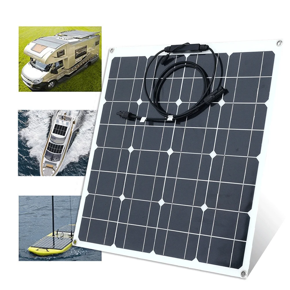 Солнечная панель 50 Вт 4x4 ячейки 18 в легкая PV высокомощный модуль солнечной