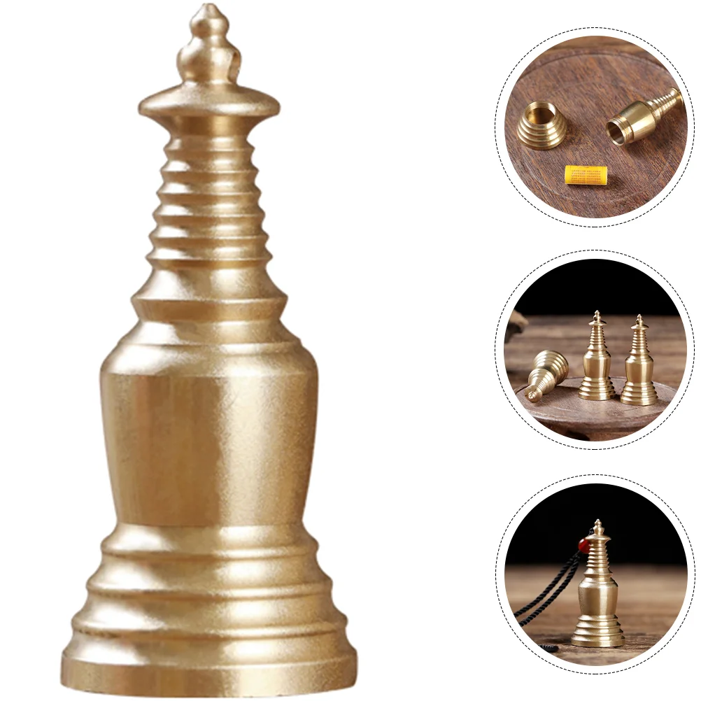 

Изготовление ювелирных изделий ожерелье Шарм Подвеска башня Подвески Ожерелья дзен пагода буддизм латунная медитация Stupa бутылка пустой