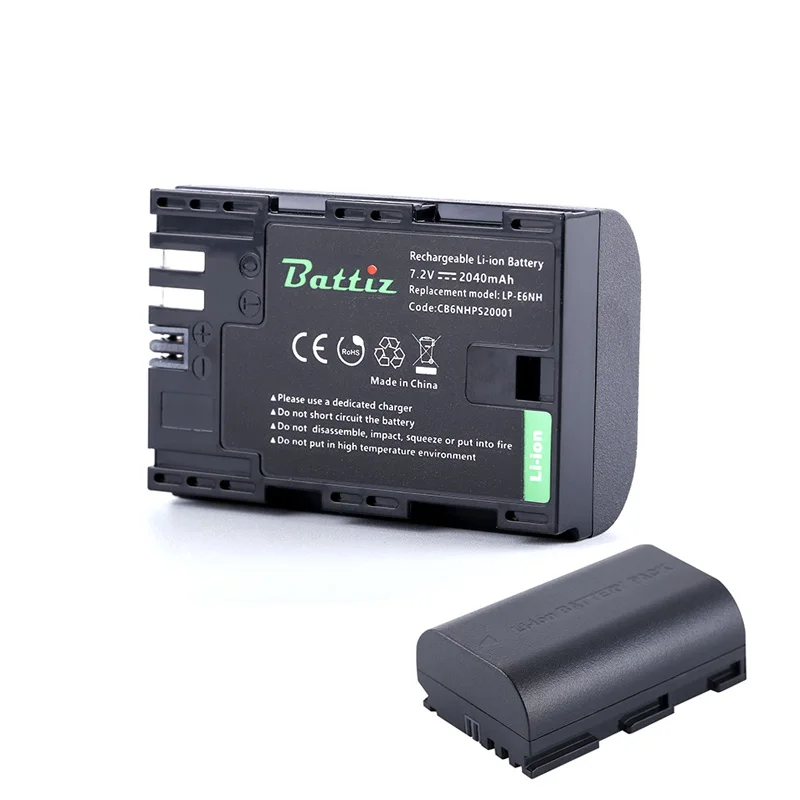 

battiz LP-E6NH Rechargeable Lithium-Ion Battery Pack 7.2V 2200mAh Replacement For Canon EOS R5 R5C R6 CELL FORM JAPAN