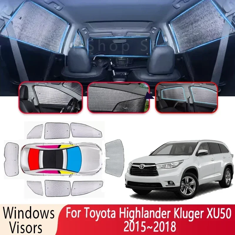 Солнцезащитный козырек для Toyota Highlander Kluger XU50 2015 ~ 2018 2016 солнцезащитный на лобовое