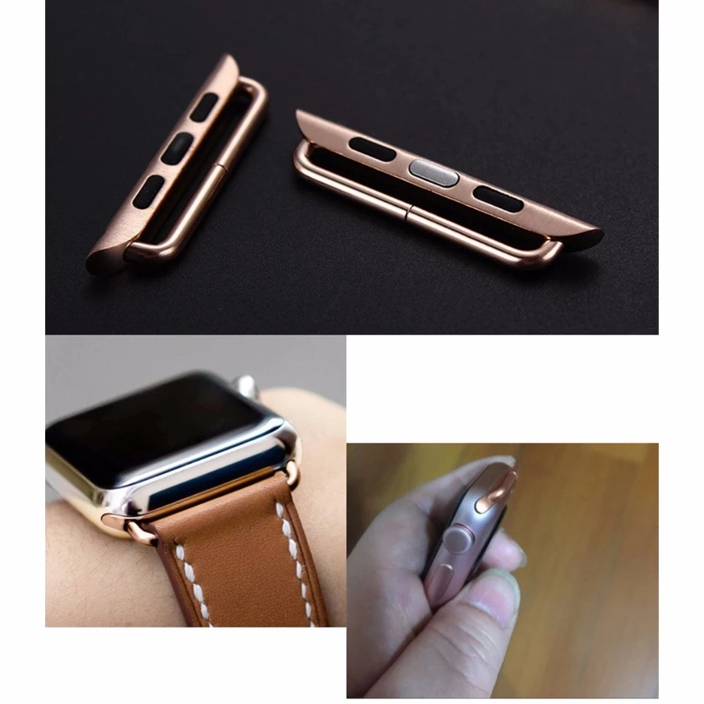 Connector Adapter for Apple Watch Series 6 40mm 49mm Band Connectors for Apple Watch 44mm 45/41mm Stainless Steel 8 7 SE 5 4 3