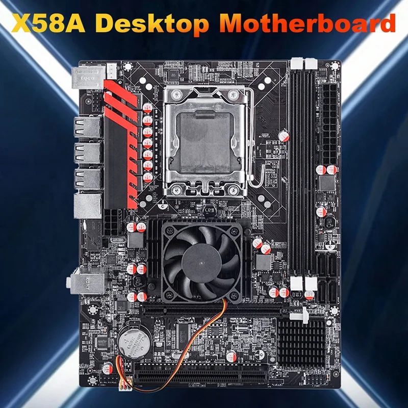 

Материнская плата X58 для настольного компьютера LGA1366 2XDDR3 слот памяти PCI-E 16X USB SATA для процессора E5640/X5570/X5650/I7-960