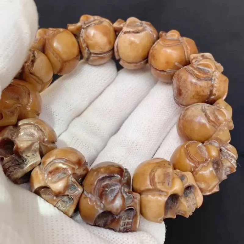 Старый рог оленя ручная работа труп туолин Будда бусины Xizang Linggu Wen браслет с