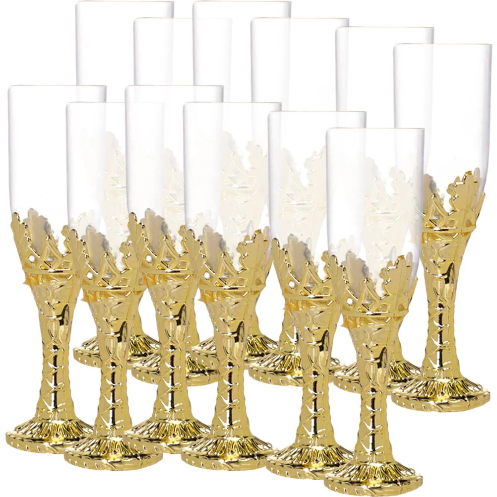 12 Pcs Mini Dessert Cup Plastic Shot Glasses Treat Box Decor Goblet Candy Bottles Xmas Party Favor Wedding