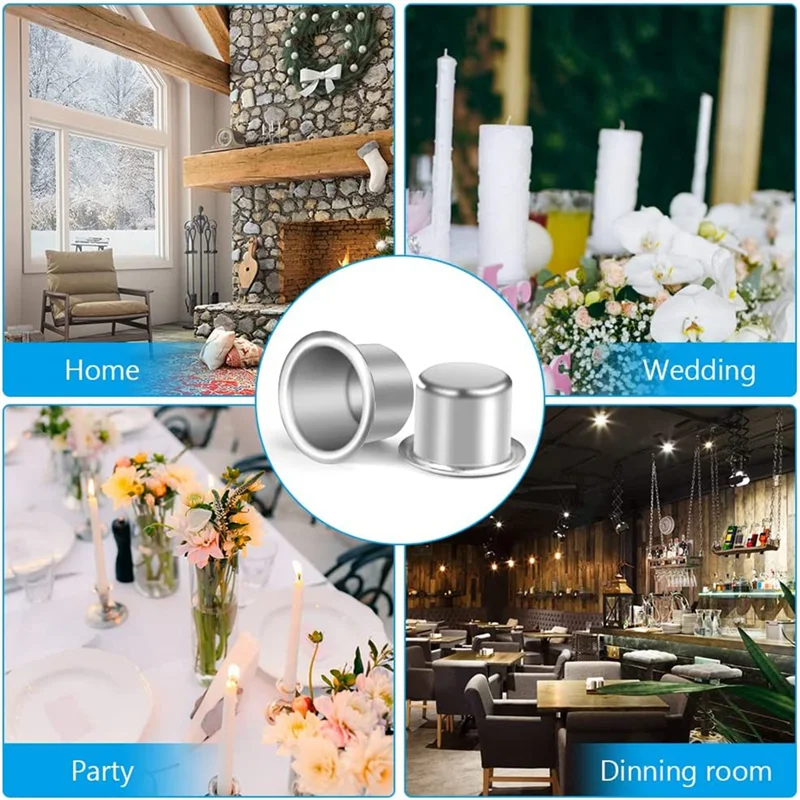 20 шт. металлические маленькие подсвечники чайные лампы серебряные Настольные