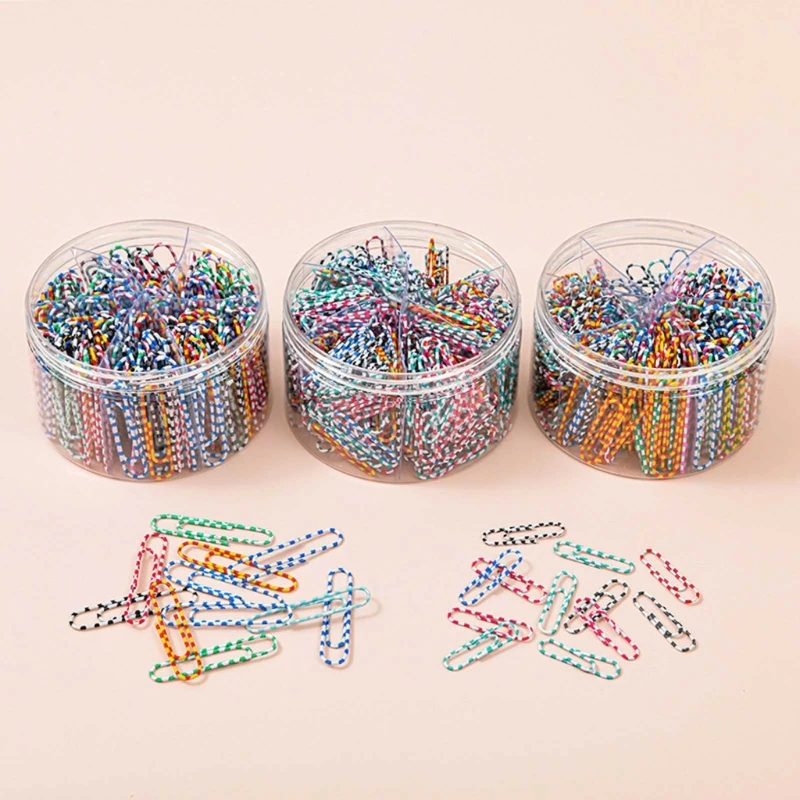 

for Creative Zebra-striped Paper Clips Colorful Paper Clips Bookmark-Binder-Paperclips Office Binding Supplies for Stude 896C