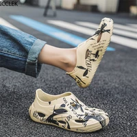 new outdoor trend shock absorbing sports comfortable fashion printing sandals couples home beach shoes