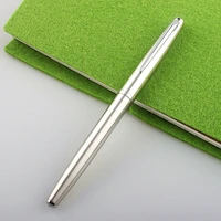 metal silver financial tip fountain pen 0 38mm stainless steel school office business writing ink pens gift stationery