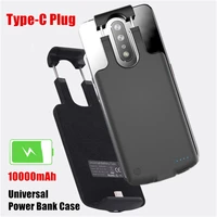 universal battery cases for xiaomi samsung vivo oppo oneplus moto google power bank portable charger type c adjustable cover
