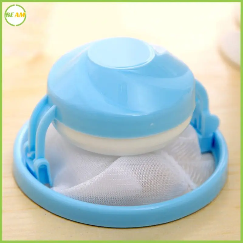 

1 pc Round Mesh Filter Bag Floating Style Washing Machine Wool Filtration Hair Removal Device Cleaning Laundry Hair Stoppers