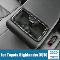 car styling accessories for toyota highlander xu70 kluger 2020 2021 2022 interior rear water cup holder frame cover trim sticker