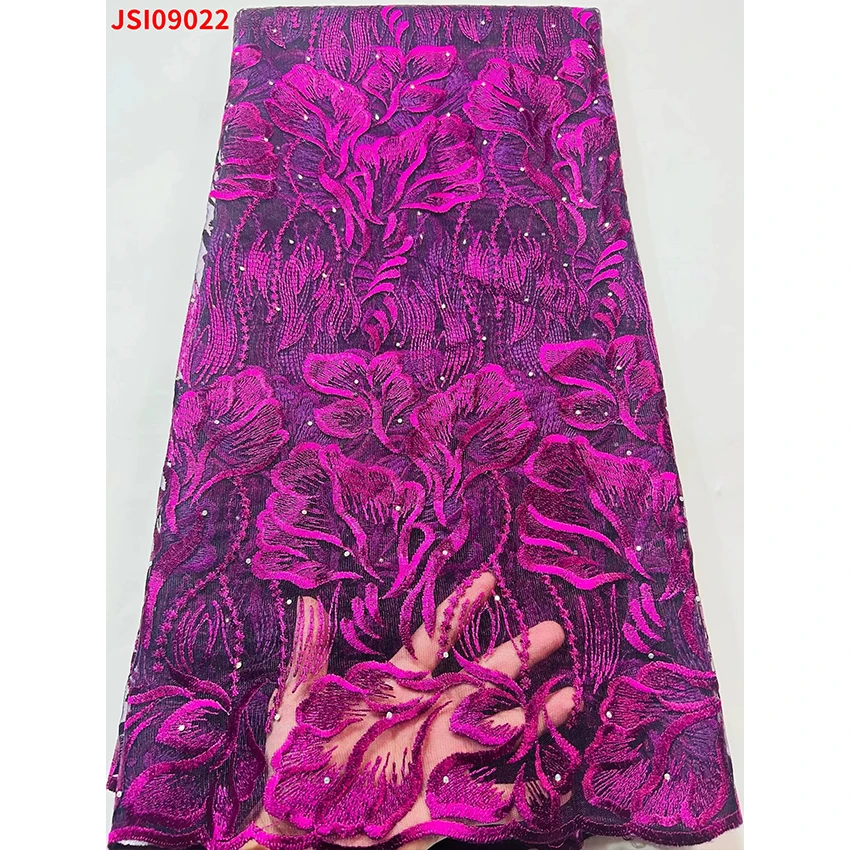 Синяя Стрекоза Стиль Анкара бисер кружевные ткани большая акция африканская